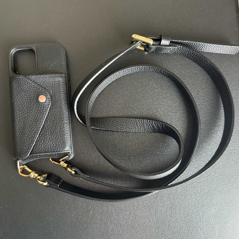 Bandolier iPhone 12 Mini Hailey Side Slot Leather Crossbody Phone Case